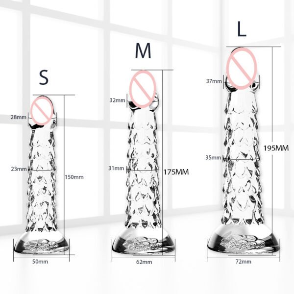 Transparent dragon scale anal plug unisex anal masturbation massager toy suction cup anal plug sm toy