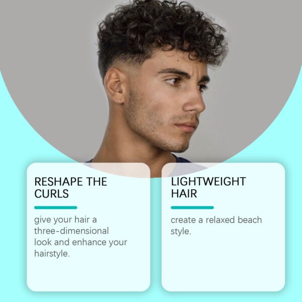 Sea salt curly hair spray, long-lasting styling hair mousse for curly hair, a refreshing hairspray for lazy people - Image 2