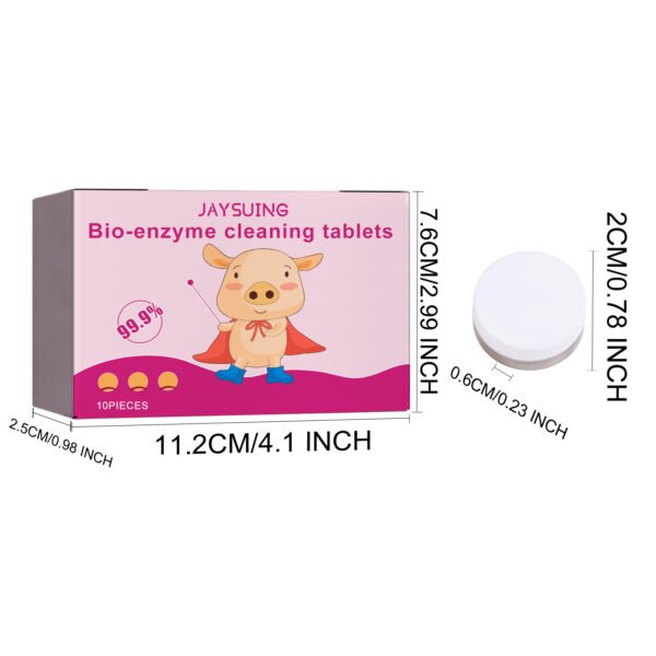 Jaysuing Biological enzyme effervescent tablets. These cleaning tablets are used to clean stubborn yellow stains and coffee stains on clothes. - Image 6