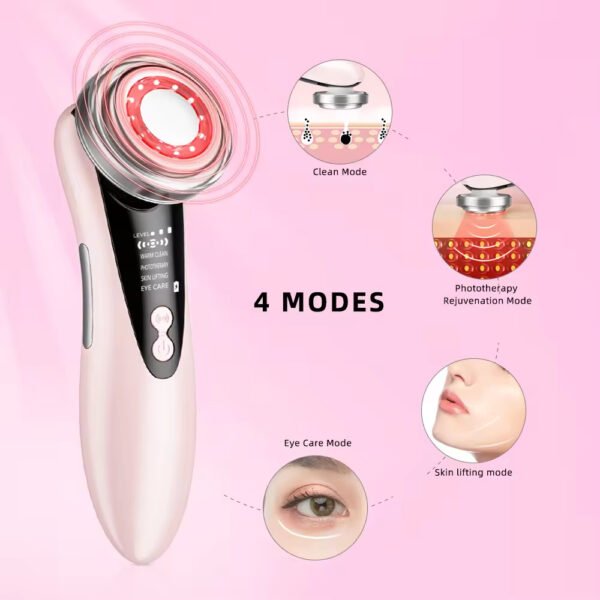 Beauty device, home facial massage device, photon rejuvenation, red and blue light introduction, facial cleansing, lifting, firming and beauty device - Image 2