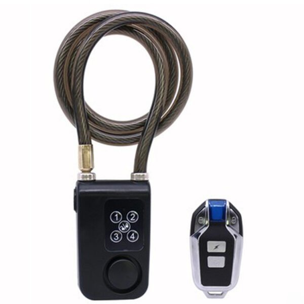 Bicycle electric bike intelligent lock remote control password alarm lock shop office home anti-theft door lock steel wire lock - Image 5