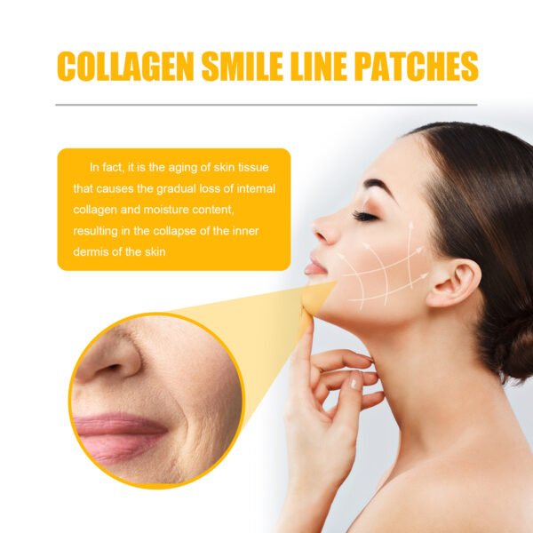 Jaysuing Collagen smile line patches. Lift facial smile lines, tighten the skin, and smooth out and fade wrinkles. - Image 2
