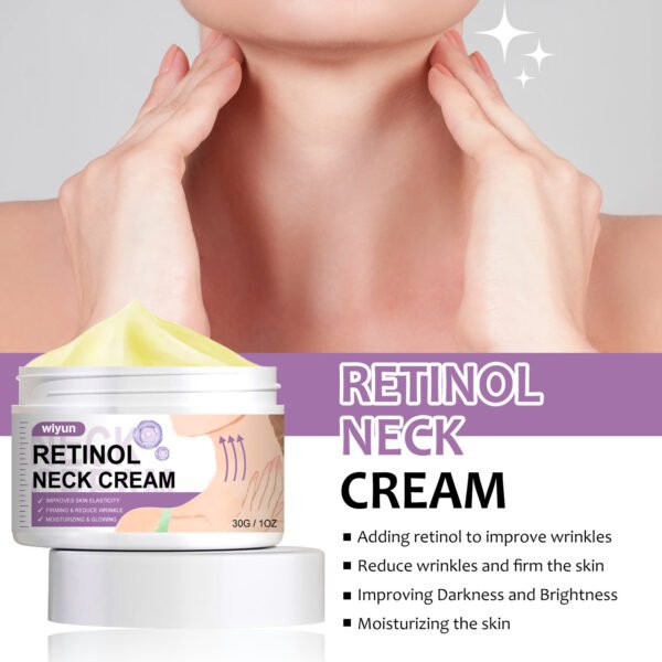 Wiyun Retinol Neck Cream Fades Neck Lines, Moisturizes and Tightens Skin, Shapes Swan Neck, Massage and Lift Beauty Neck Cream