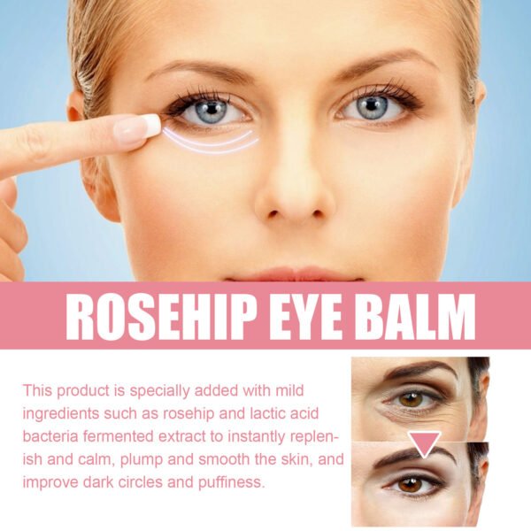 WestMonth Rosehip eye cream stick for moisturizing, hydrating, reducing fine lines, dark circles, and tightening the eye area - Image 8