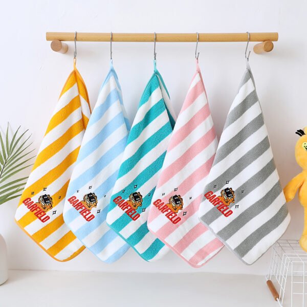 Garfield cartoon coral fleece towel embroidered absorbent face towel shower towel for home use - Image 2