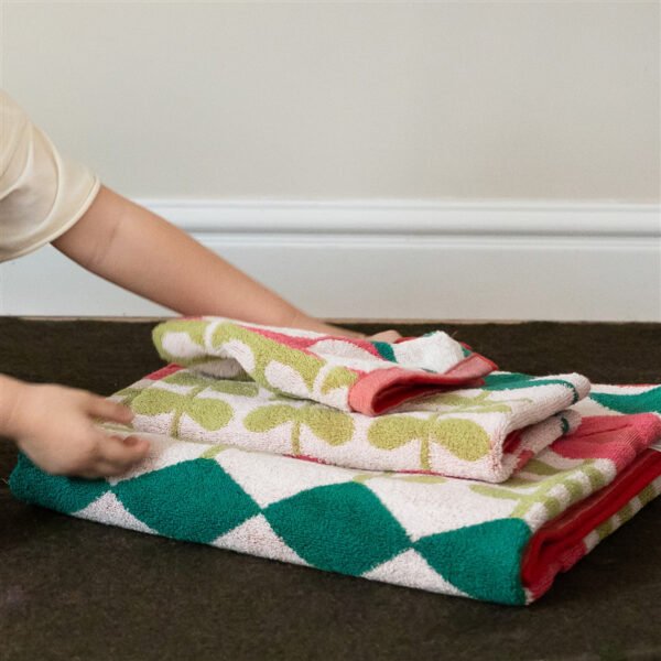 Lingge patterned woven towel, bath towel, combed cotton fashion combination set, pure cotton face towel, bath towel - Image 3