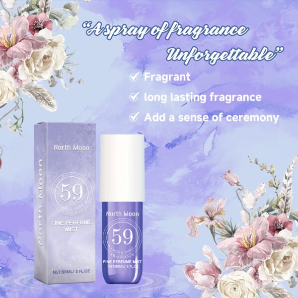 North Moon Vanilla perfume spray. Fresh and natural orchid fragrance, elegant and subtle and long - lasting delicate smell. A perfume for dates - Image 3