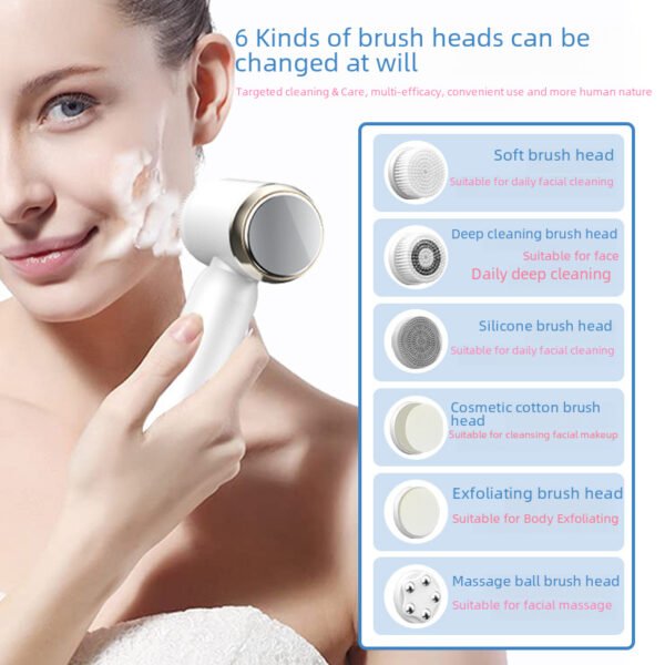 New electric facial cleanser, silicone beauty device, facial brush, facial cleanser, cleaning tool - Image 3