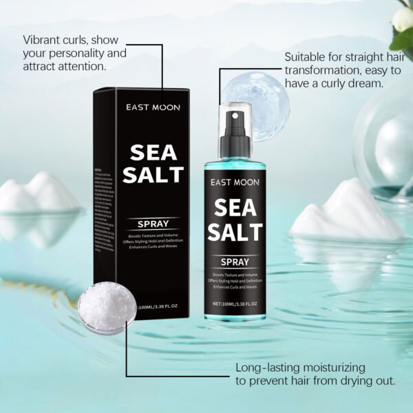 Sea salt curly hair spray, long-lasting styling hair mousse for curly hair, a refreshing hairspray for lazy people - Image 9