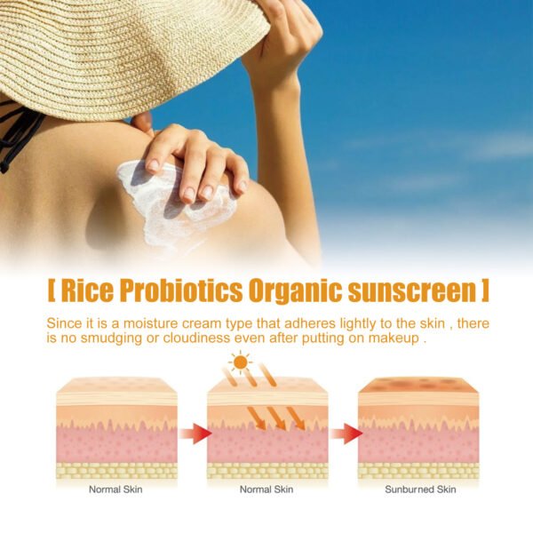 Jaysuing probiotic rice organic protective cream for face, body, outdoor UV protection, non greasy - Image 3