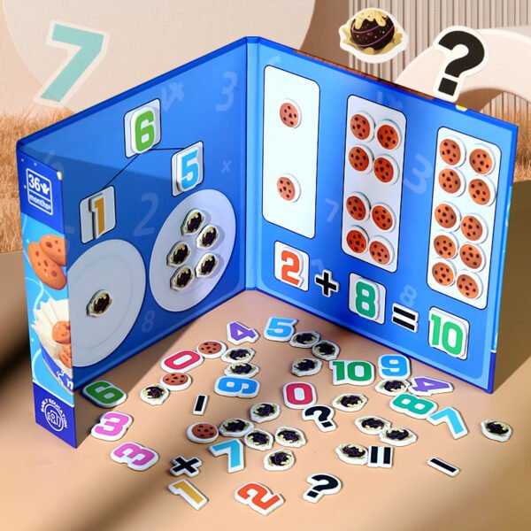 Ten grid array math addition and subtraction teaching aids, magnetic number decomposition, magnetic puzzle, arithmetic counting, enlightenment early education toys - Image 2