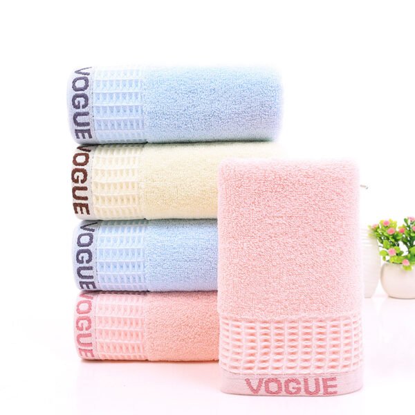 Pure cotton towel, adult face wash, household thick daily necessities, ribbon mesh, pure cotton towel - Image 3