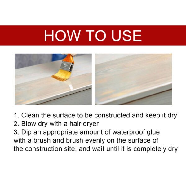 Jue-Fish Transparent leak - filling waterproof glue. Waterproof coating that doesn't require tile removal. Waterproof agent for bathroom and kitchen floor tiles. - Image 7