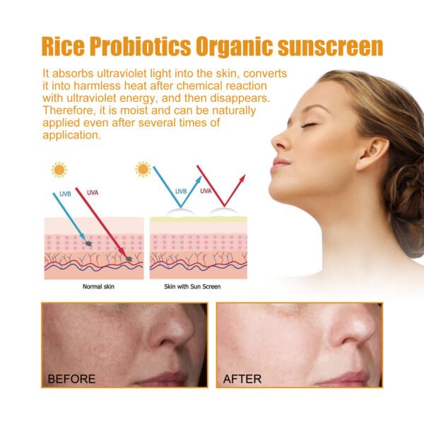 Jaysuing probiotic rice organic protective cream for face, body, outdoor UV protection, non greasy - Image 8