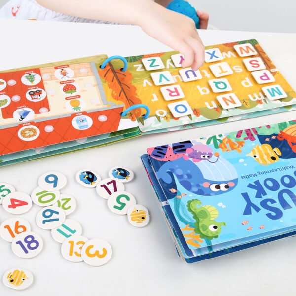 Children's Enlightenment Quiet Pasting Books Farm Letter Cognition Puzzle DIY Magic Repeatedly Tearing and Pulling Early Teaching Toys - Image 2