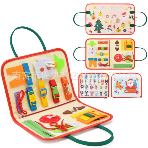 Felt Busy Board Montessori Early Education Board Suitable for 1-4 Year Old Babies Felt Busy Learning Board - Image 3