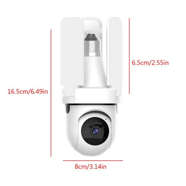 Wireless lamp head monitoring camera 360 degree panoramic intelligent high-definition three leaf fan monitoring camera lamp head - Image 4