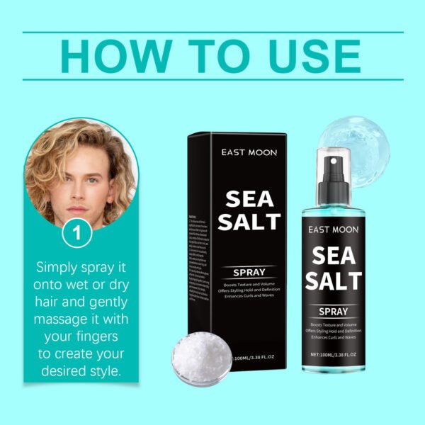 Sea salt curly hair spray, long-lasting styling hair mousse for curly hair, a refreshing hairspray for lazy people - Image 7