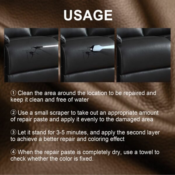 Jaysuing Leather color restoration paste set for car leather care, color restoration of leather bags and shoes, leather renovation of sofas - Image 6