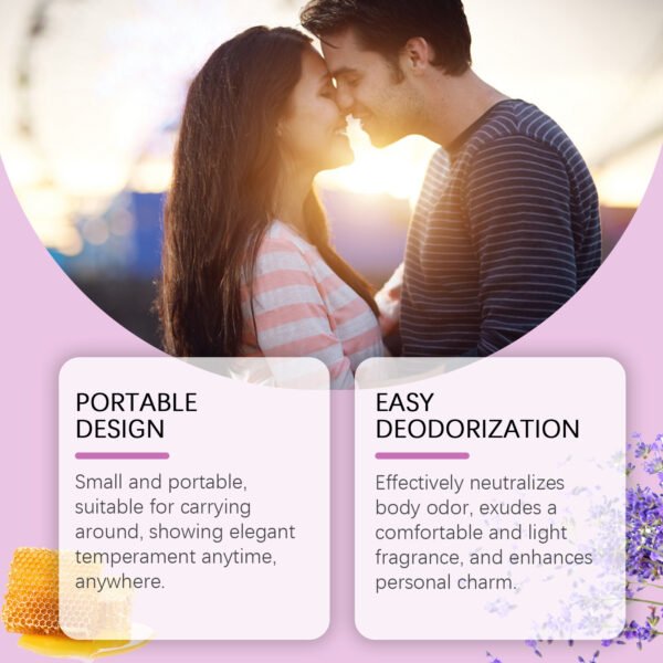EELHOE Lavender Floral Fragrance Cream Portable Women's Solid Fragrance Cream Fresh Light Fragrance with a lasting scent - Image 2