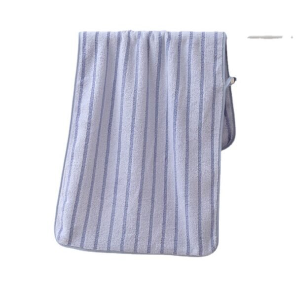 Quick drying towel, coral fleece towel, cationic striped knitted, thickened, soft, absorbent, and non shedding dry hair towel - Image 5