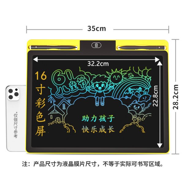 Erasable LCD Writing Board Color Children's Early Education Drawing Small Blackboard Drawing Graffiti Drawing Board Highlighting Handwritten Board - Image 2