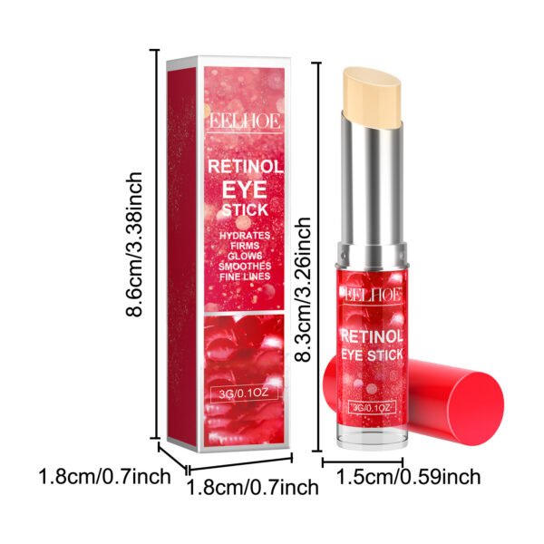 EELHOE Retinol eye cream stick. Moisturize the skin around the eyes, improve the condition of the eyes, and fade fine lines, crow's feet, and nasolabial folds. - Image 6
