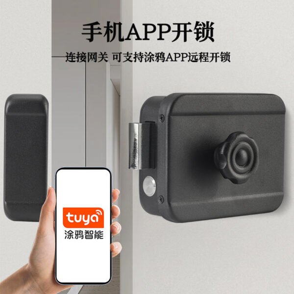 Remote control door lock, household invisible concealed lock, electronic anti-theft lock, password, intelligent door lock, card swiping, mobile phone, wireless remote control - Image 4
