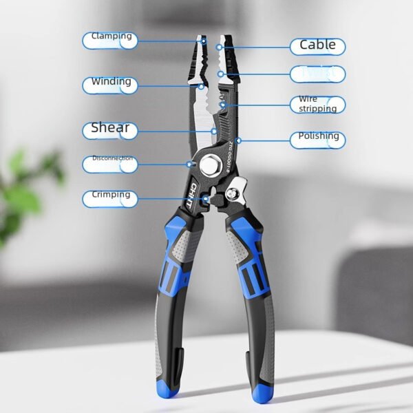 Multi functional electrician pliers, pointed nose pliers, electrician pliers, wire cutting pliers, mini manual pliers, electrician wire stripping pliers - Image 4