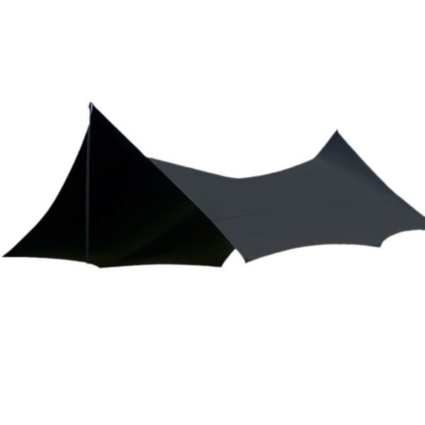 Full black vinyl octagonal canopy tent, outdoor camping sunshade, thick curtain sunscreen canopy camping equipment - Image 4