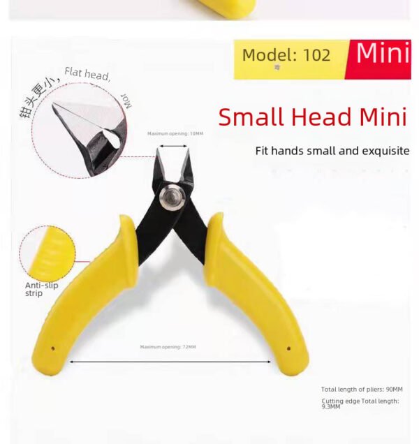 Junior tool sharp nose pliers, water mouth pliers, manual assembly, up to model, oblique mouth pliers, production set - Image 2