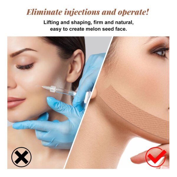 EELHOE  Myofascial facial tightening band to lift the face, prevent sagging, tighten the chin, create a V-shaped face, breathable face-lifting sticker - Image 3