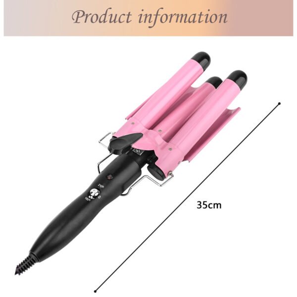 Anion curling stick Water ripple Chicken rolls stick Big wave splint curler 25 Big roll three stick electric curling stick - Image 5
