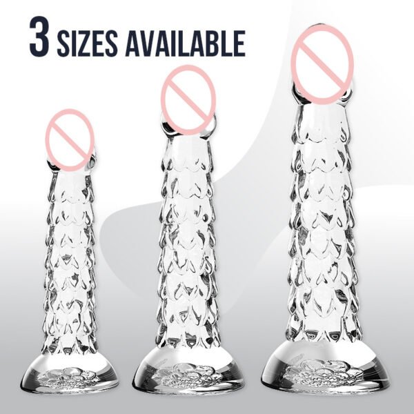 Transparent dragon scale anal plug unisex anal masturbation massager toy suction cup anal plug sm toy - Image 2