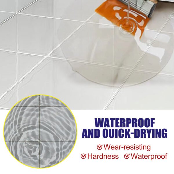 Jue-Fish Transparent leak - filling waterproof glue. Waterproof coating that doesn't require tile removal. Waterproof agent for bathroom and kitchen floor tiles. - Image 9