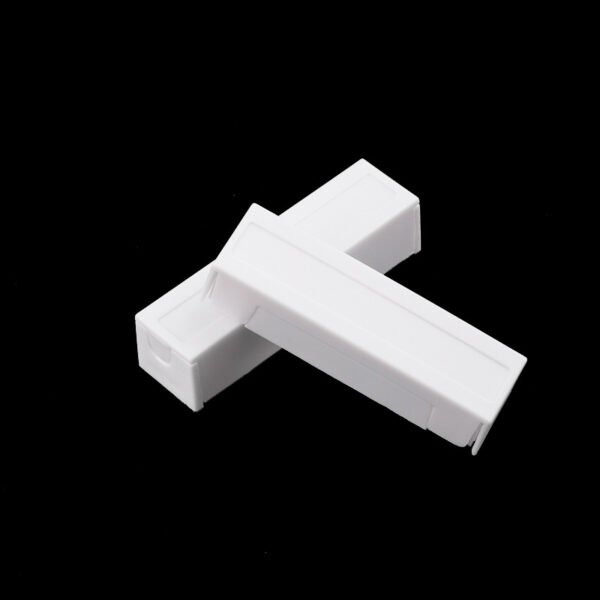 Door magnetic switch sensor, door and window anti-theft alarm detector, ABS plastic material, white brown door magnetic switch - Image 2