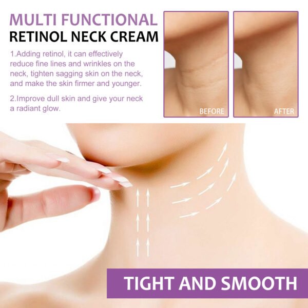 Wiyun Retinol Neck Cream Fades Neck Lines, Moisturizes and Tightens Skin, Shapes Swan Neck, Massage and Lift Beauty Neck Cream - Image 3