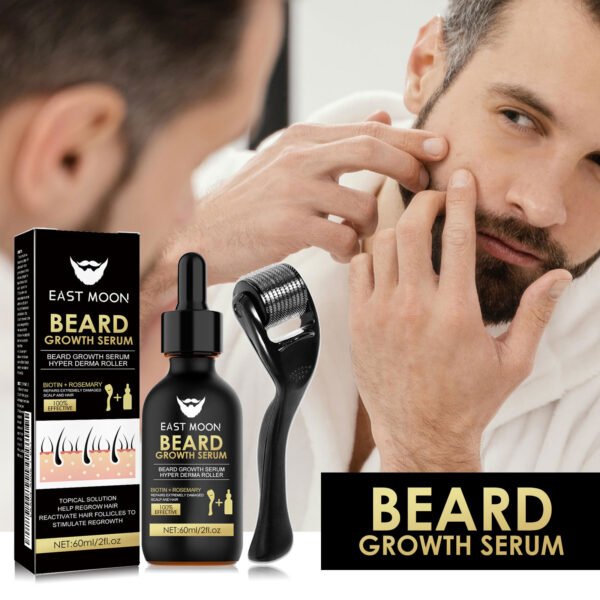 East Moon Beard care essence set for men - facial hair care for nourishment and maintenance