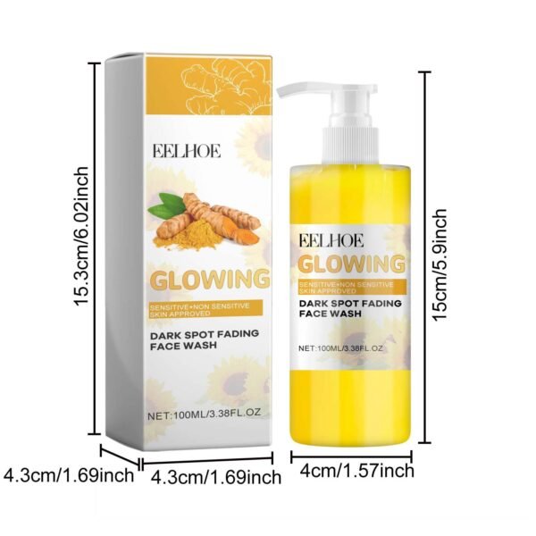 EELHOE Turmeric Radiance Cleanser. Deeply cleanses the face and removes makeup, leaving the skin refreshed and non-tightening. Turmeric Cleanser - Image 6