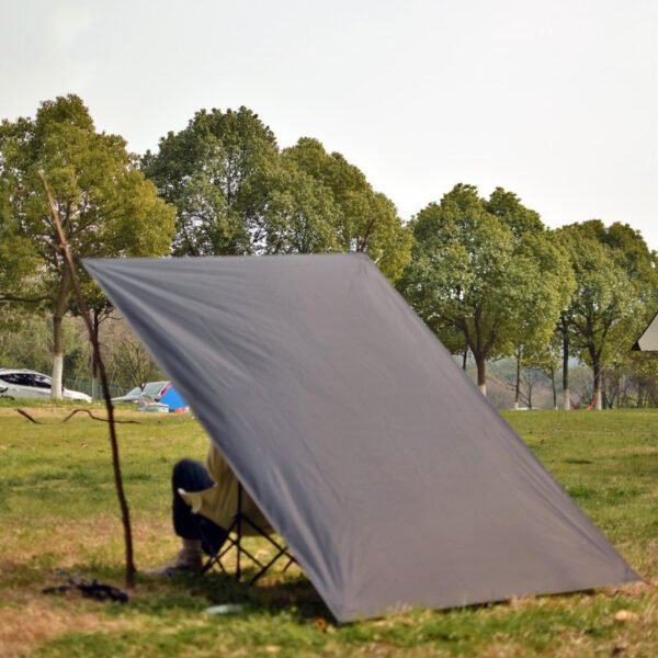 Outdoor camping tent equipment, black Oxford cloth shelter tent, waterproof and moisture-proof mat, wear-resistant and thick picnic mat - Image 2