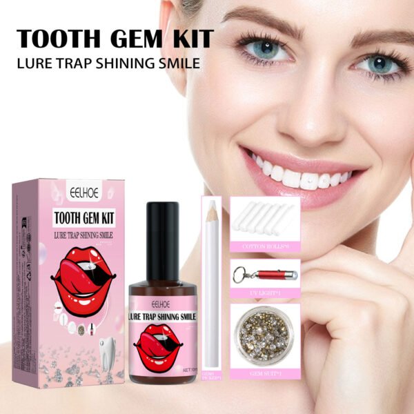 EELHOE Tooth Gem Set White Teeth Easy to Disassemble and Install Jewelry Beautiful, Sturdy, Reliable Diamond