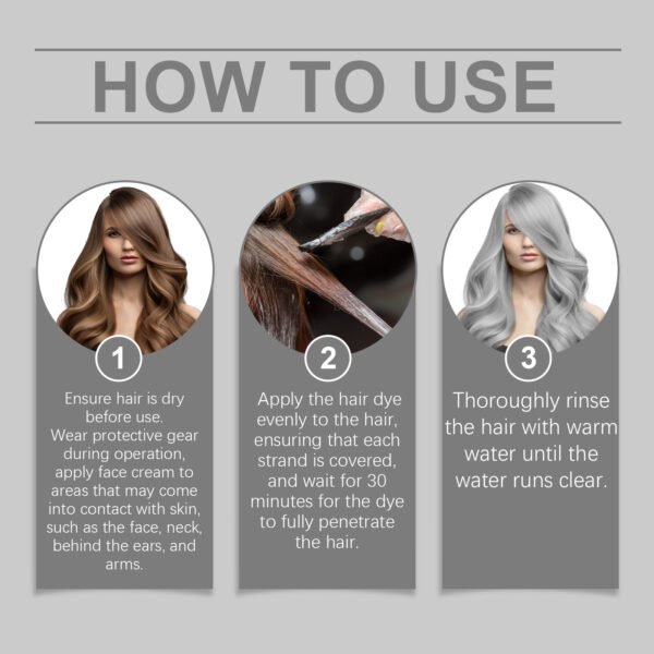 Hoegoa Grey Hair Cream provides long-lasting nourishment and plant extracts for hair care, trendy hair coloring and hair styling agents - Image 7