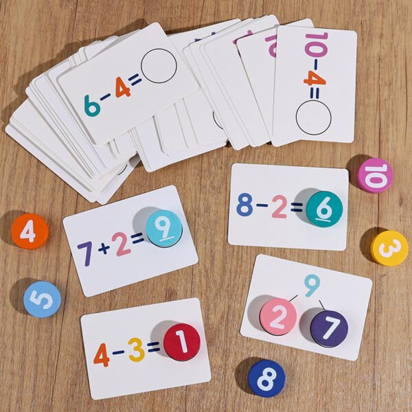Children's pairing card math addition and subtraction mnemonic table number operation card enlightenment early education logical thinking training teaching tool - Image 3