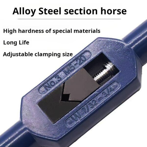 Manual tap wrench, adjustable tapping tooth hinge, T-shaped tapping chuck, fully steel wire tapping fixture tool - Image 2