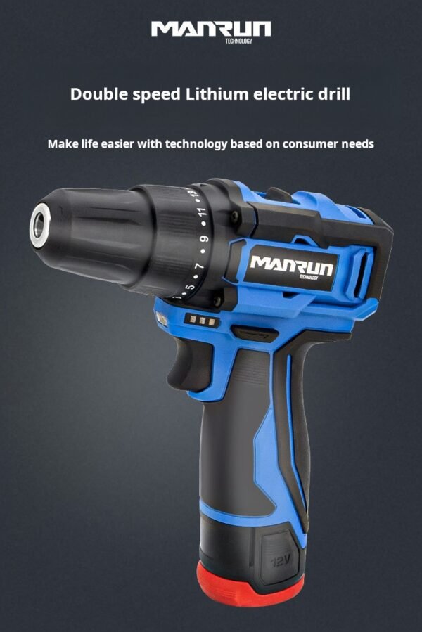 popular multi-functional 12v brushless lithium electric drill, industrial grade dual speed handheld electric drill, handheld electric screwdriver - Image 4