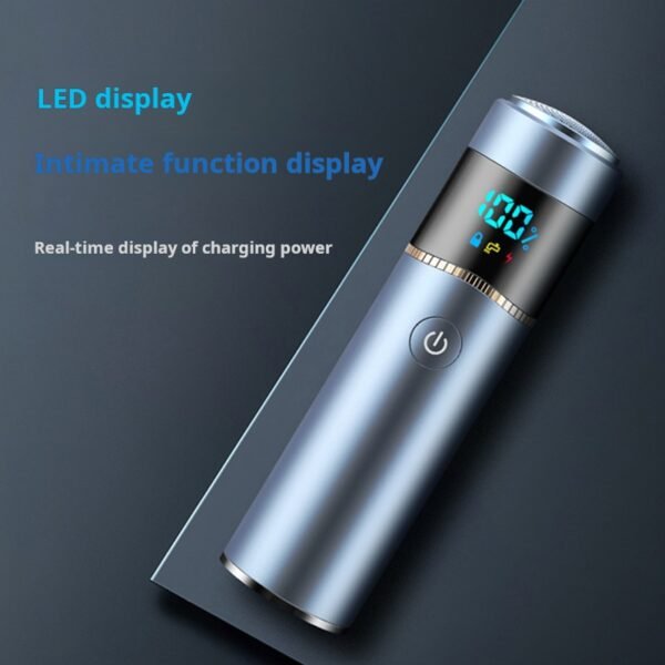 Upgraded Mini Portable Shaver Single Head Round Waterproof Can Be Used as a Power Bank Electric Shaver with Digital Display