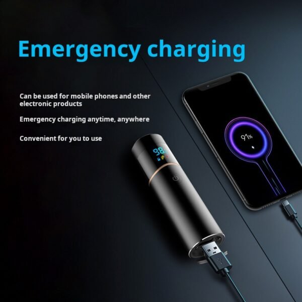 Upgraded Mini Portable Shaver Single Head Round Waterproof Can Be Used as a Power Bank Electric Shaver with Digital Display - Image 3
