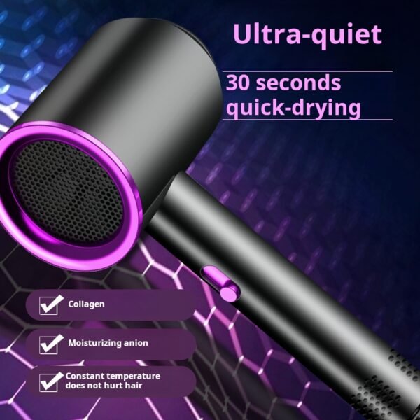 Hair dryer for household use, high-speed and high-power water moisturizing negative ion hair care, male and female dedicated constant temperature air duct for student dormitories - Image 4