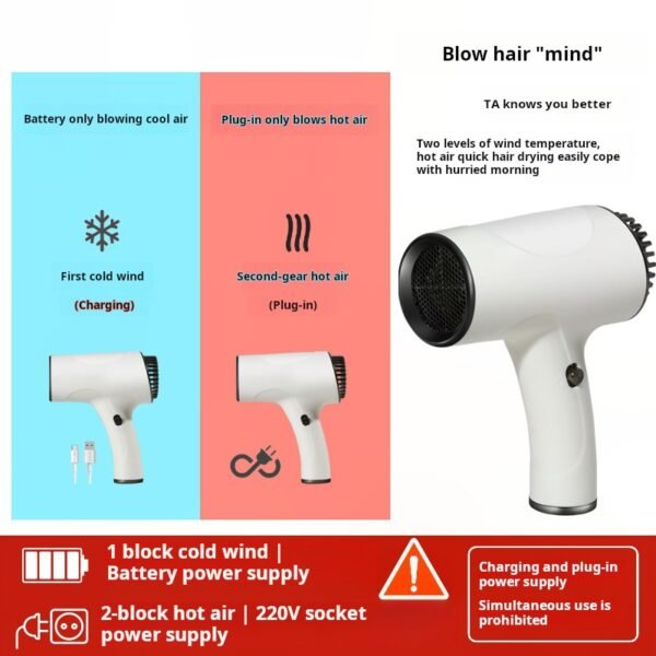 Hair dryer, hair salon specific household negative ion high-power hair care quick drying silent hair dryer cylinder - Image 2