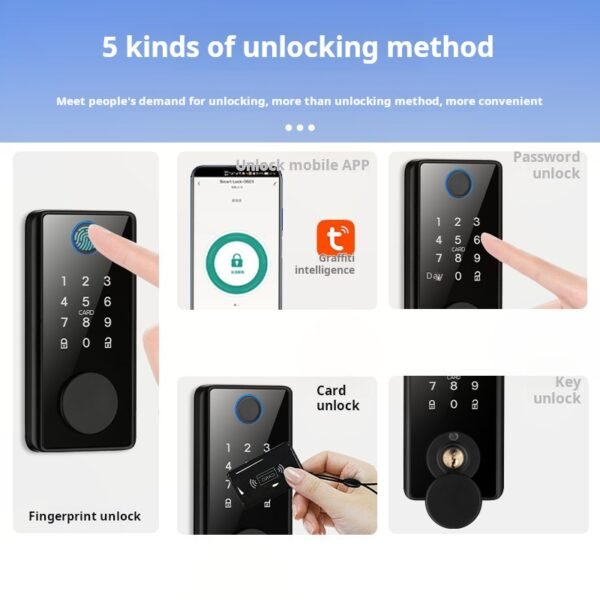 Intelligent fingerprint lock, fully automatic American standard lock, password key, card swiping lock, channel warehouse door lock - Image 4